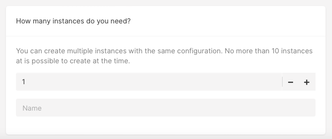 The field to set the number of instances